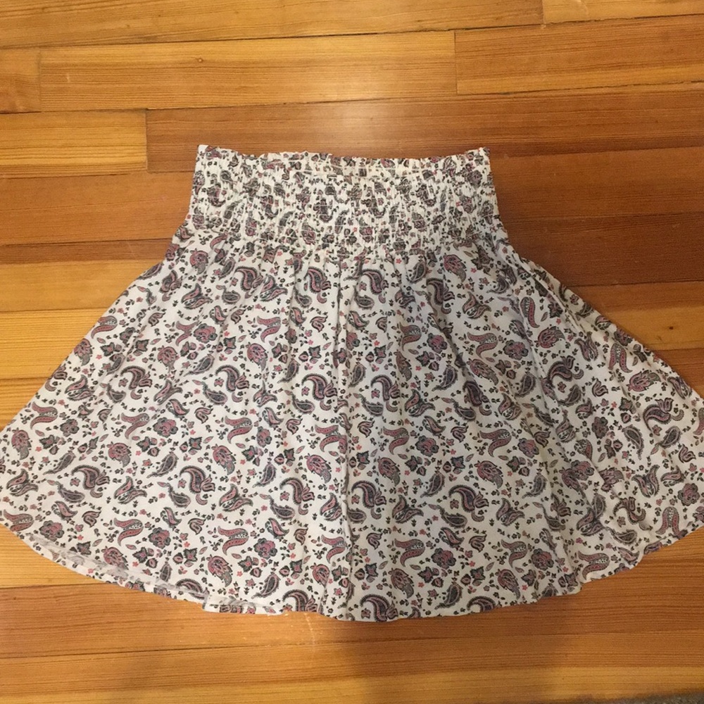 Red white and blue floral skirt